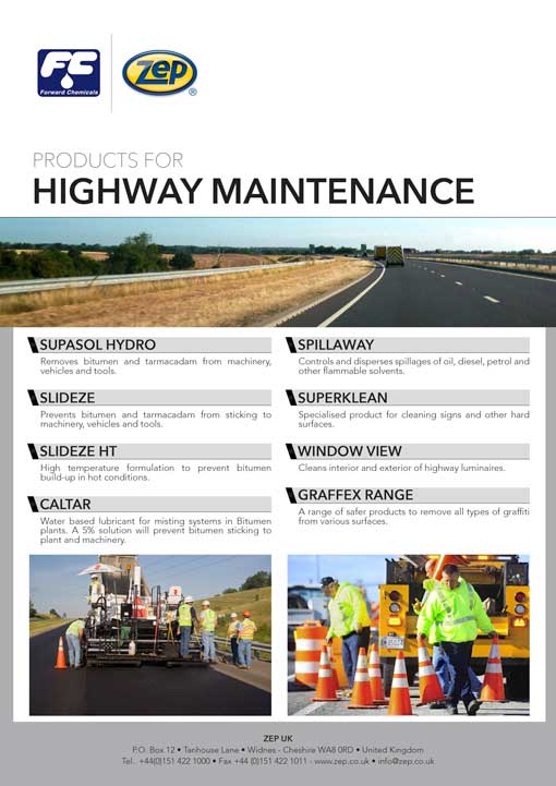 Products for highway maintenance